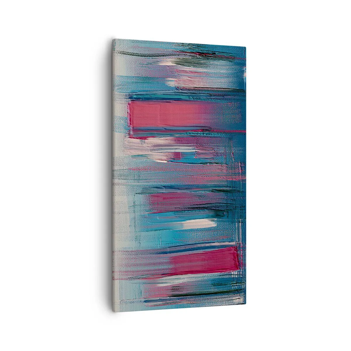 Tablou pe pânză - Compoziție verticală în albastru și roșu - 55x100 cm