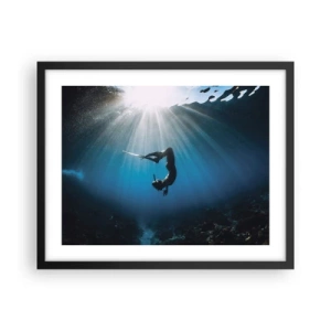 Poster în ramă neagră - Dans subacvatic - 50x40 cm