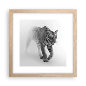 Poster în ramă de stejar deschis - De veghe în ceață - 30x30 cm