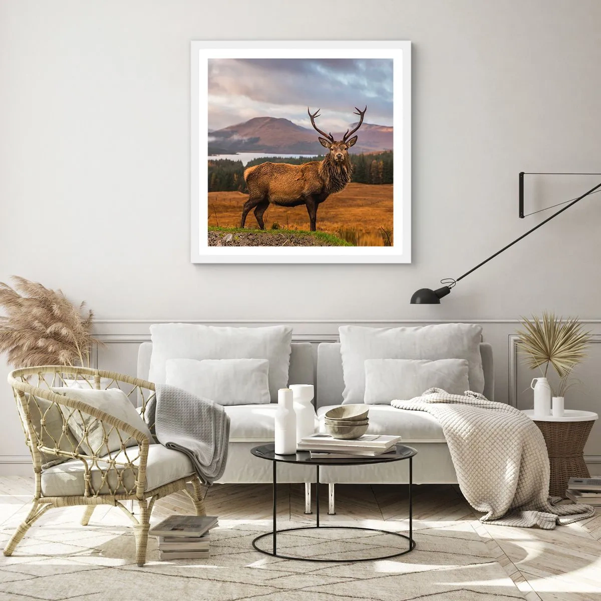 Poster în ramă albă - Măreția naturii - 40x40 cm