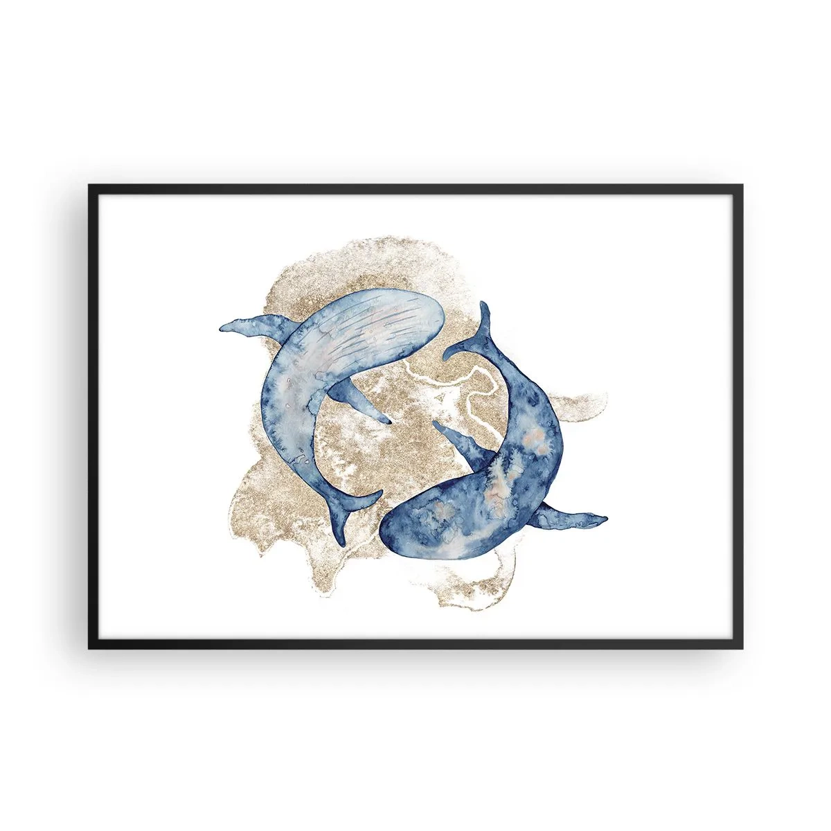 Poster în ramă neagră - Prietenie sau iubire? - 100x70 cm