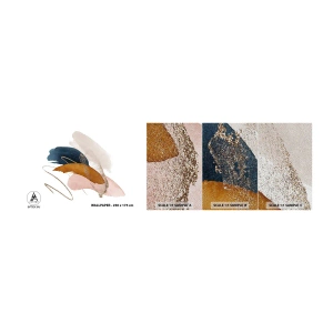 Mostră tapet Premium Sand - Compoziție înaripată - Abstracția, Bucată, Proiecta - 100x30 cm