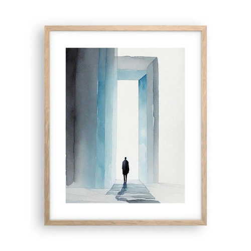Poster în ramă de stejar deschis - Trăiește fără limite - 40x50 cm