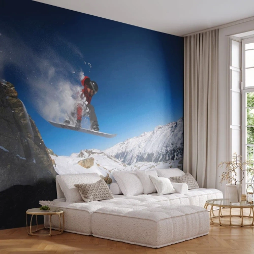Tapet Premium Sand - Și ai devenit parte din spațiul - Peisaj, Snowboarding, Sport - 450x315 cm