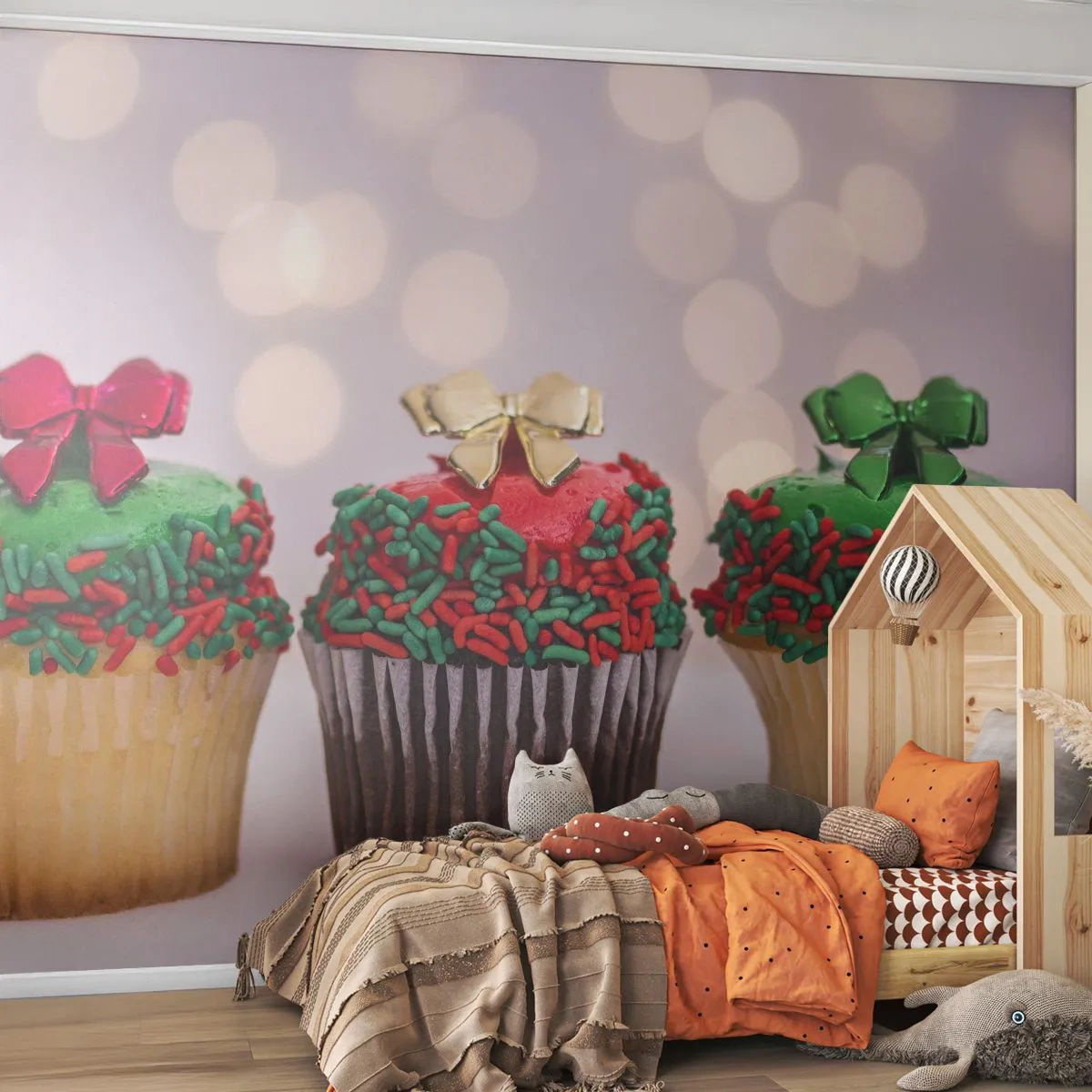 Tapet Premium Canvas - Dulciuri la gât - Gastronomie, Cookie-uri, Briose colorate - 250x175 cm