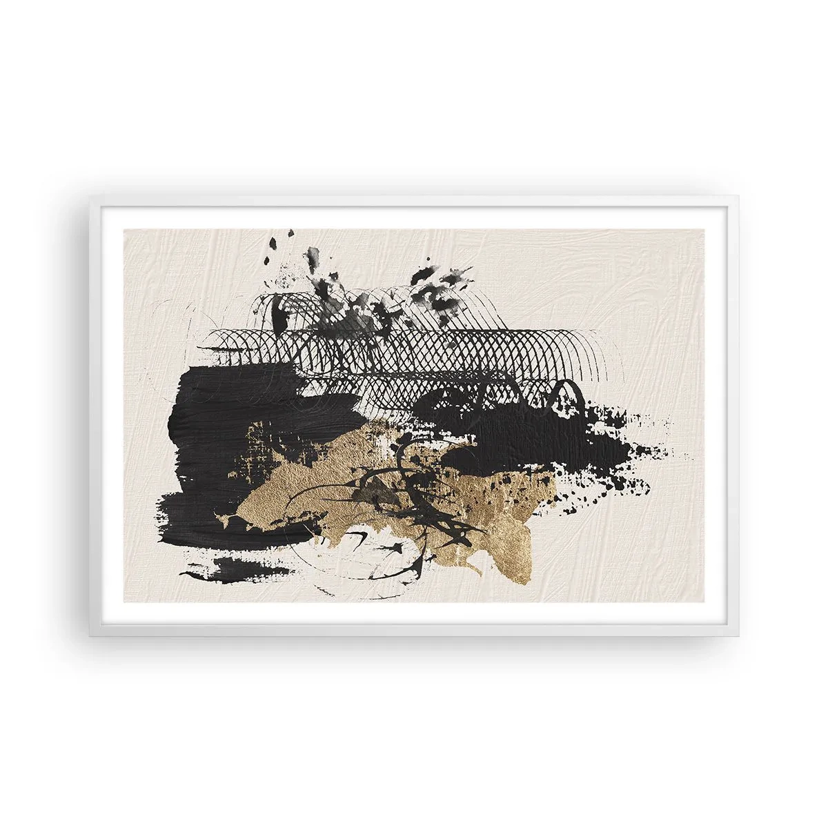 Poster în ramă albă - Compoziție cu pasiune - 91x61 cm