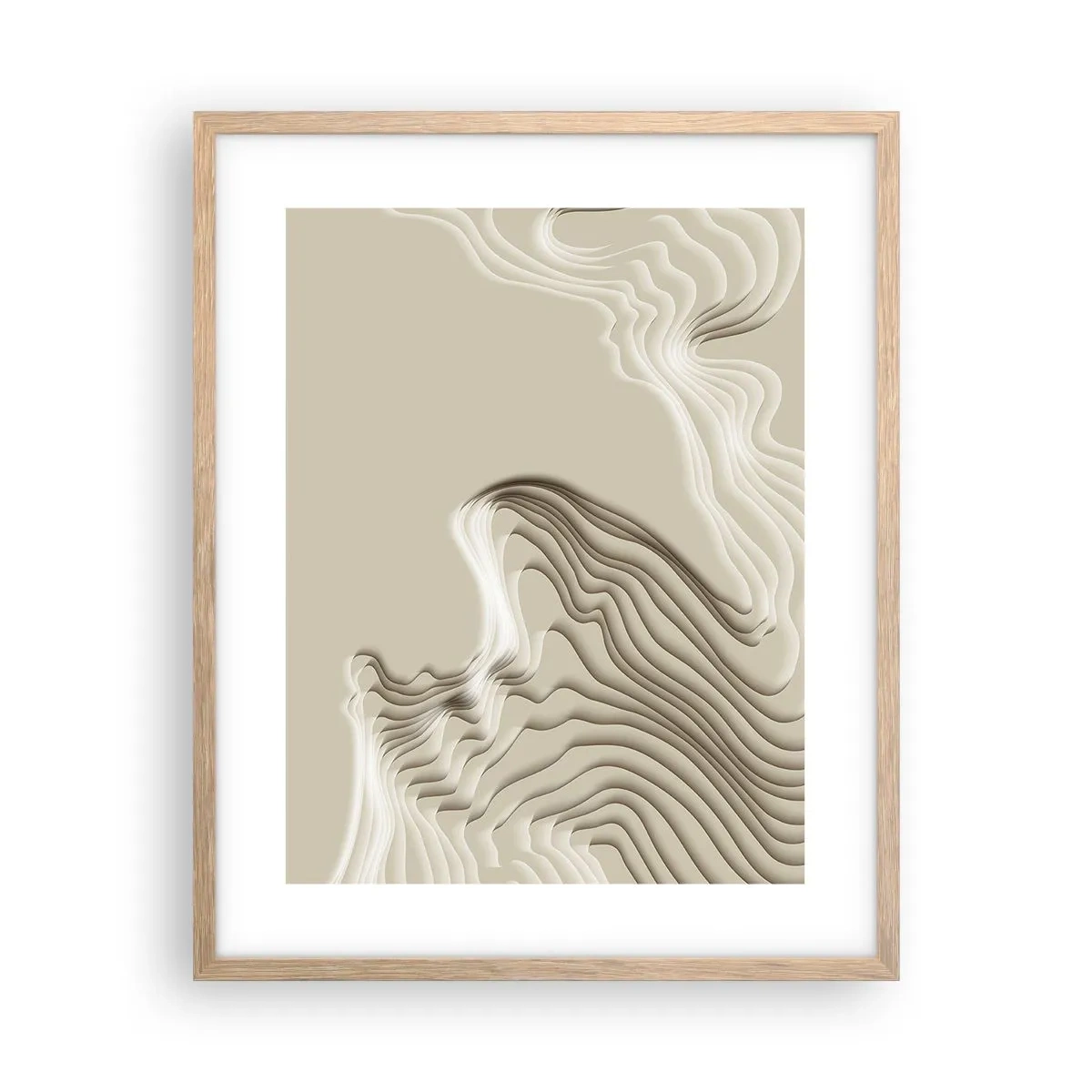 Poster în ramă de stejar deschis - Topografia artei - 40x50 cm