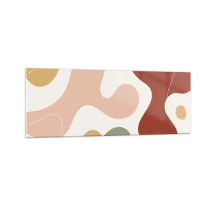 Tablou pe sticlă - Pete colorate? - 140x50 cm