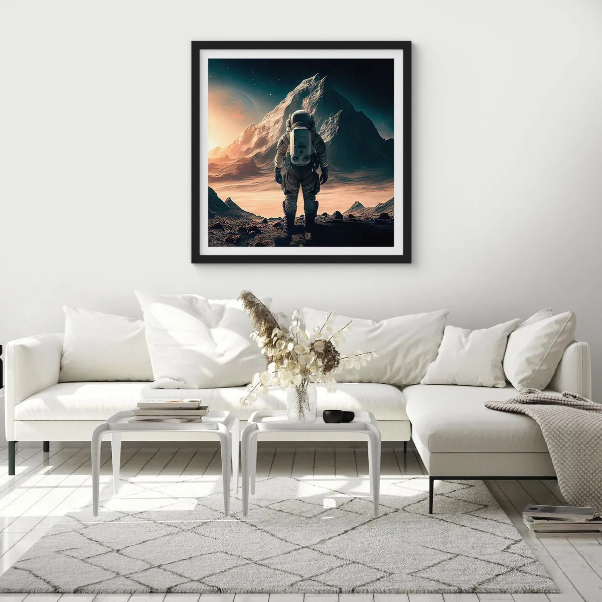 Poster în ramă neagră - O nouă provocare - 60x60 cm