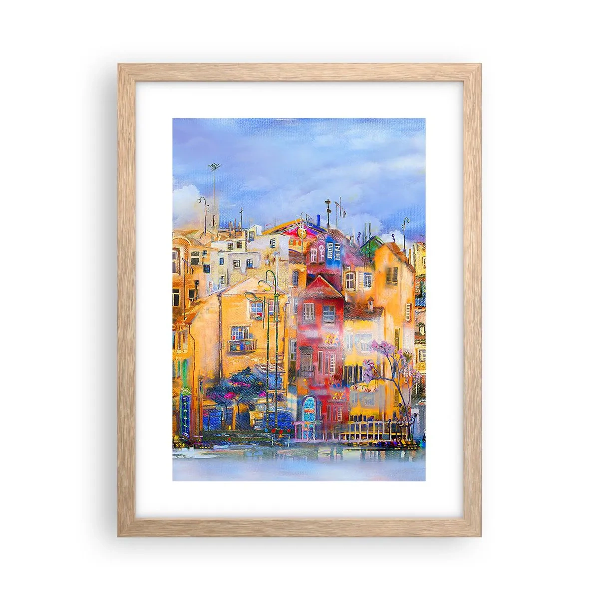 Poster în ramă de stejar deschis - Suntem împreună - 30x40 cm