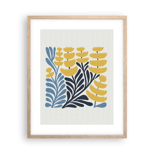 Poster în ramă de stejar deschis - Ogor însorit - 40x50 cm
