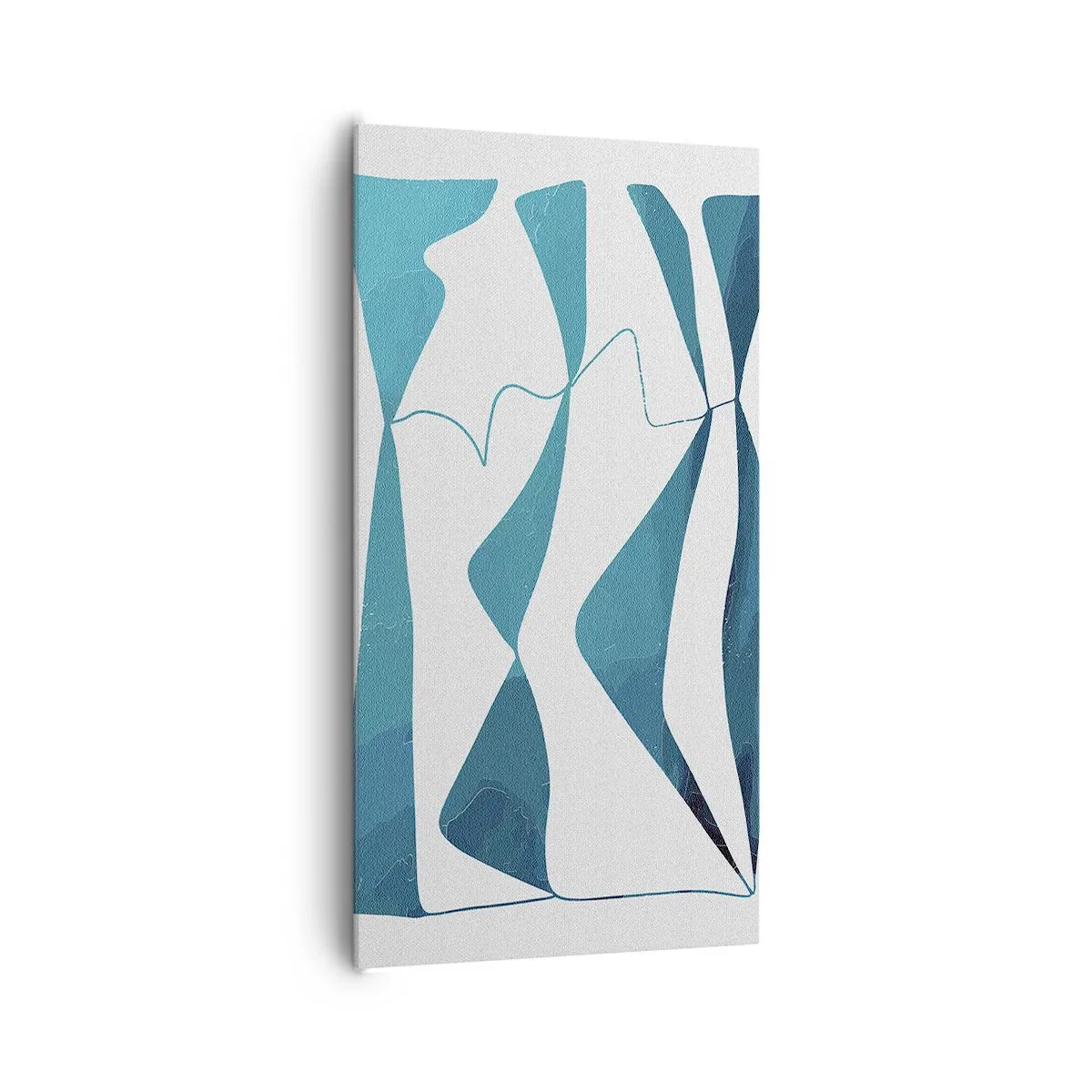 Tablou pe pânză - Abstracție: relație turcoaz - 65x120 cm