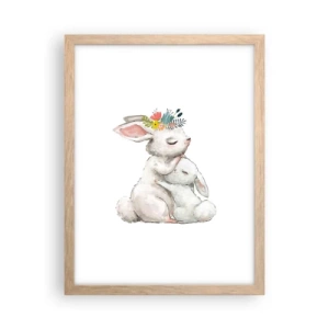 Poster în ramă de stejar deschis - Ca la mama - 30x40 cm