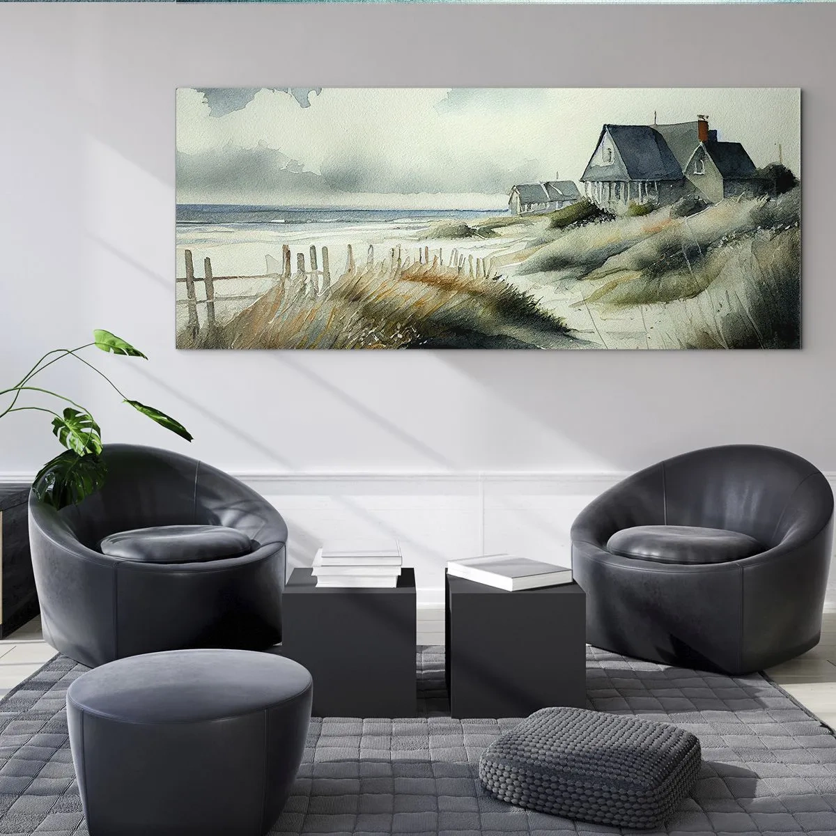 Tablou pe sticlă - Departe de agitație - 100x40 cm