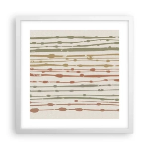 Poster în ramă albă - Notația culorilor muzicale - 40x40 cm