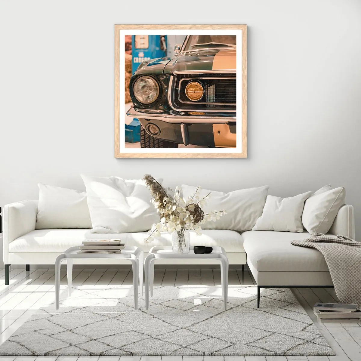 Poster în ramă de stejar deschis - Întâlnire cu o legendă - 50x50 cm