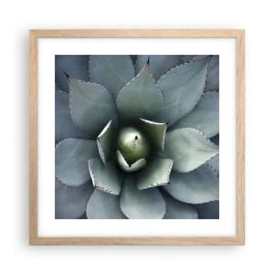 Poster în ramă de stejar deschis - Momește și avertizează - 40x40 cm