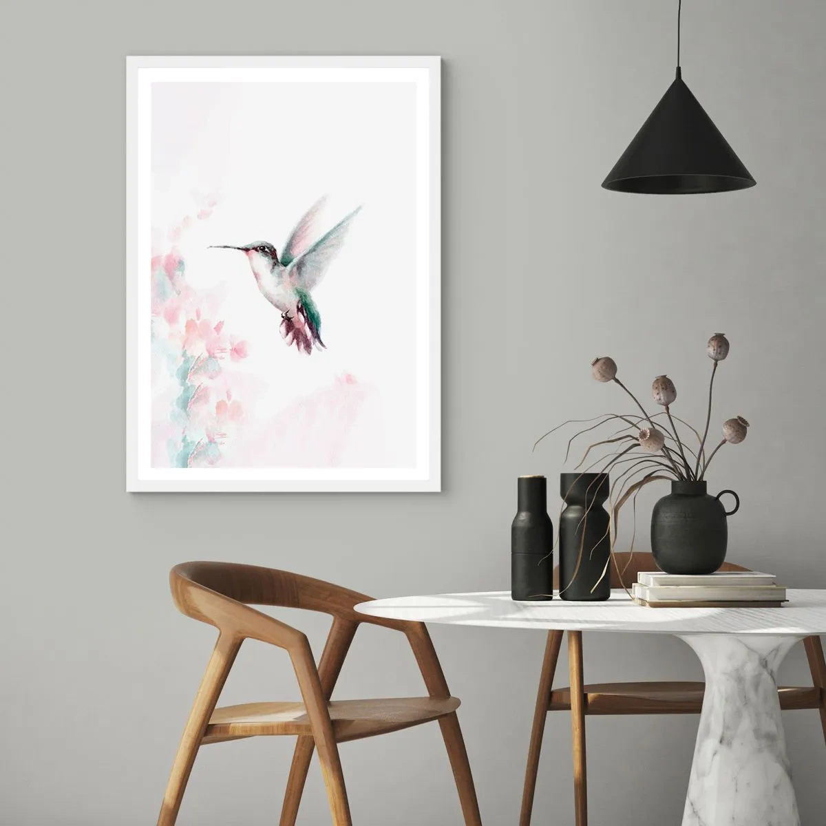 Poster în ramă albă - Oprit în mișcare - 70x100 cm