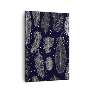 Tablou pe pânză - Dantelă cu pene - 70x100 cm