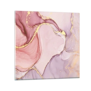 Tablou pe sticlă - O mângâiere de culoare - 40x40 cm