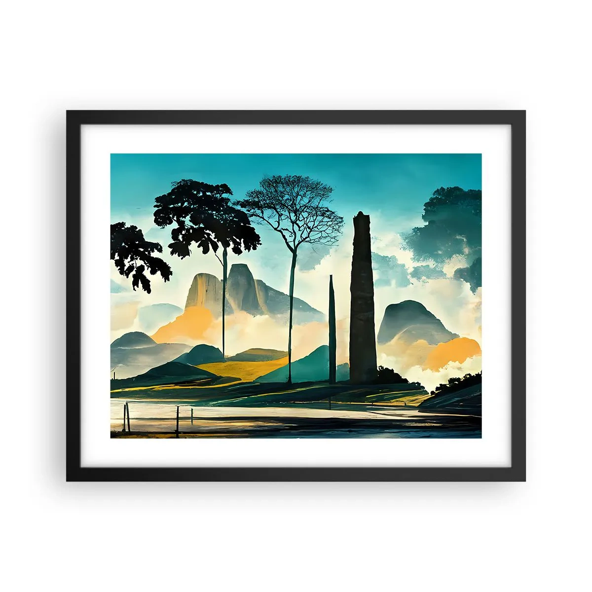 Poster în ramă neagră - Din ce în ce mai sus - 50x40 cm