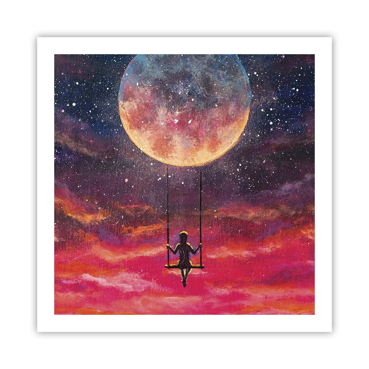Poster - Cu capul în nori - 60x60 cm
