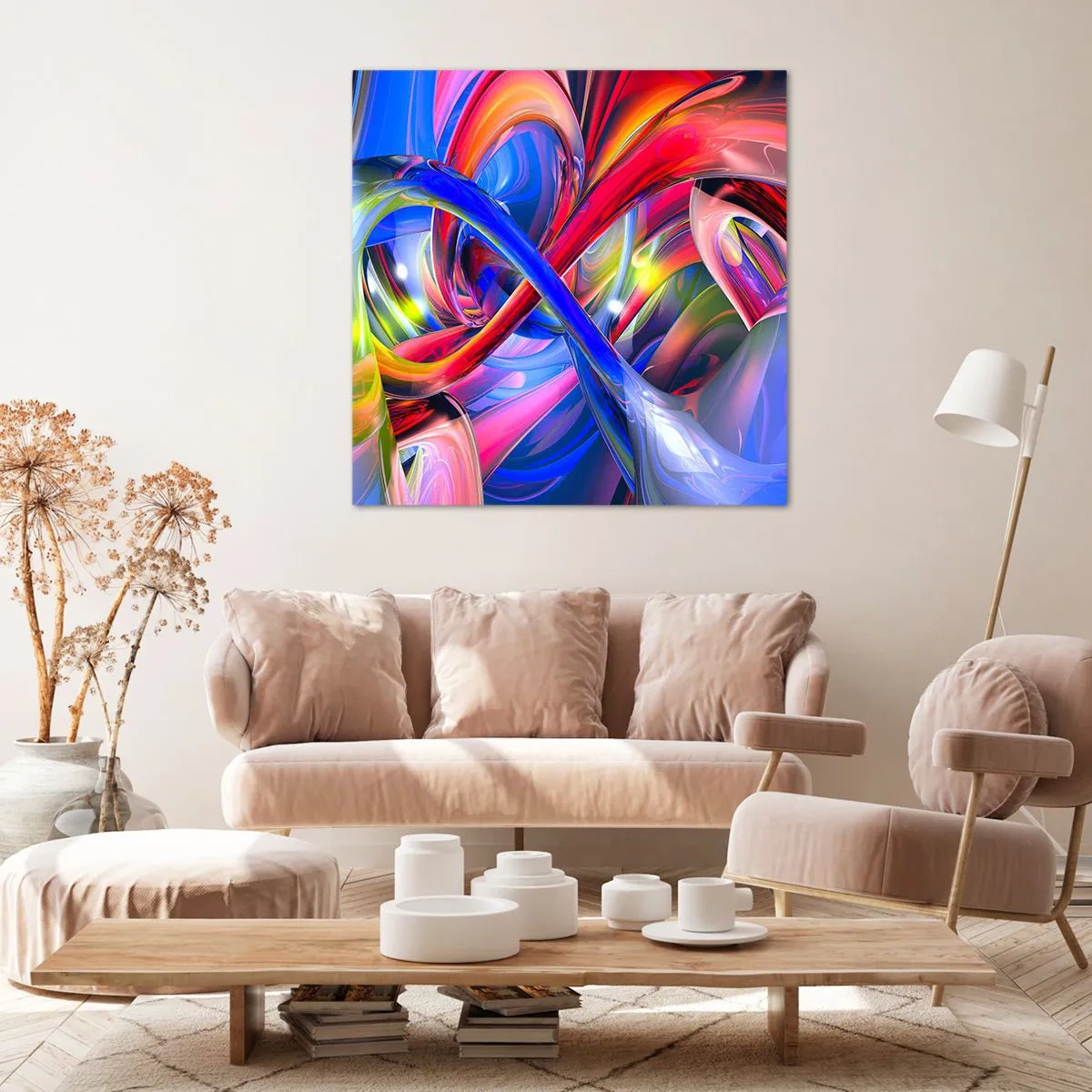 Tablou pe pânză - Dansul culorilor - 40x40 cm
