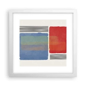 Poster în ramă albă - Spiritul și litera geometriei - 30x30 cm