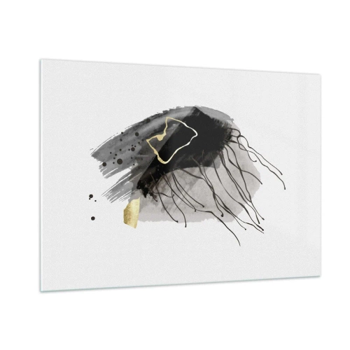 Tablou pe sticlă - Negru și aur - 100x70 cm