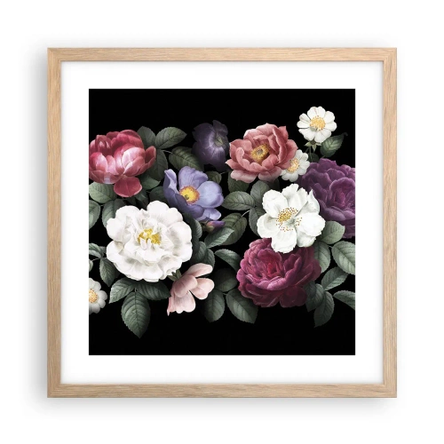 Poster în ramă de stejar deschis - Dintr-o grădină engleză - 40x40 cm