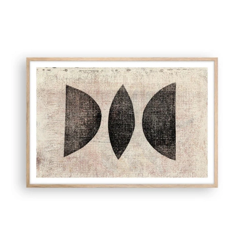 Poster în ramă de stejar deschis - Abstracție etnică - 91x61 cm