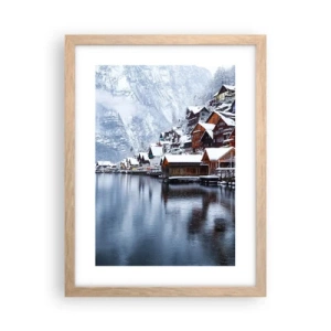 Poster în ramă de stejar deschis - În decor de iarnă - 30x40 cm