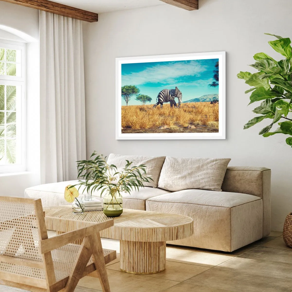 Poster în ramă albă - Griul nu mai este la modă - 70x50 cm