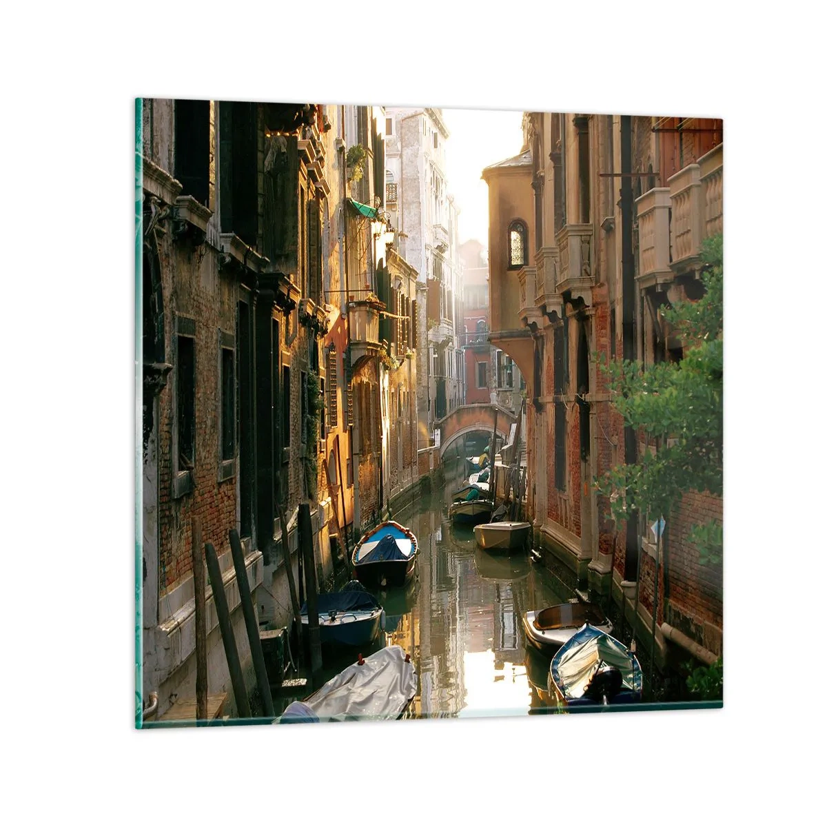 Tablou pe sticlă - Pe o străduță venețiană - 40x40 cm