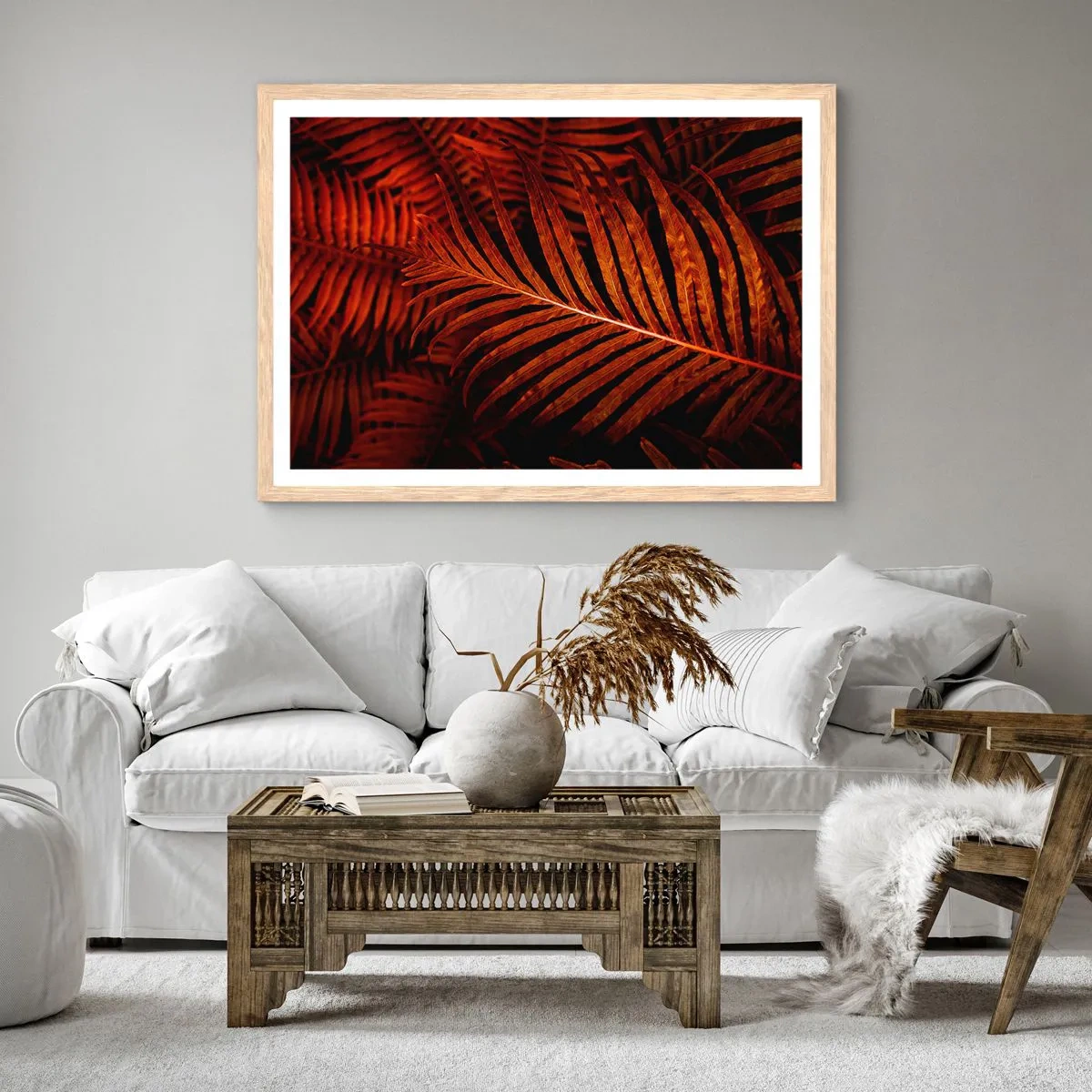 Poster în ramă de stejar deschis - Ardoarea vieții - 100x70 cm
