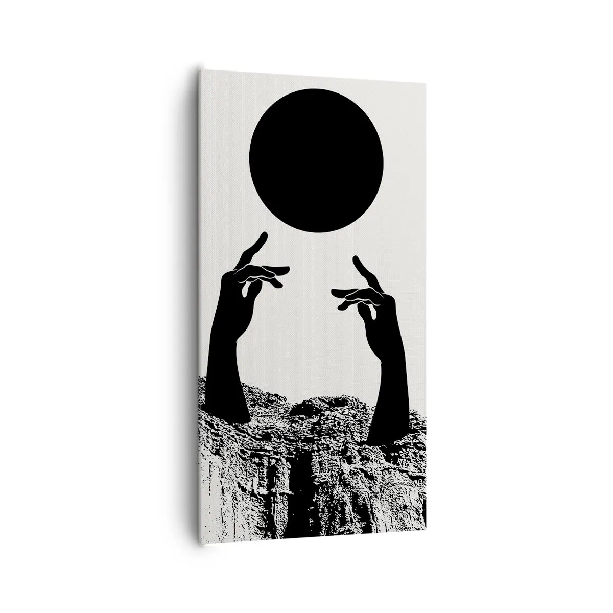 Tablou pe pânză - Compoziție suprarealistă: soarele și tot restul - 65x120 cm