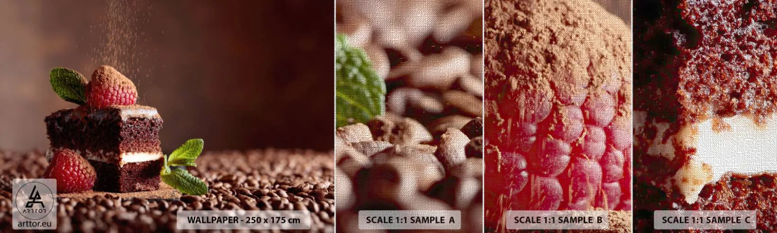 Mostră tapet Premium Canvas - Viața este dulce - Tort, Bucătărie, Gastronomie - 100x30 cm