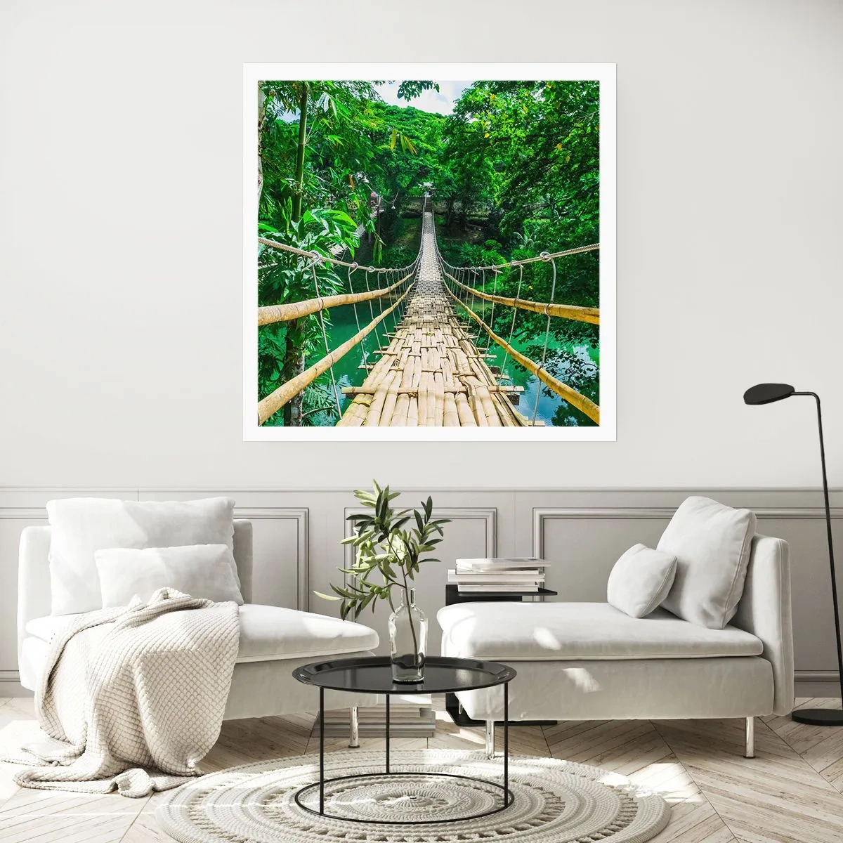 Poster - Pod de maimuțe peste verdeață - 30x30 cm