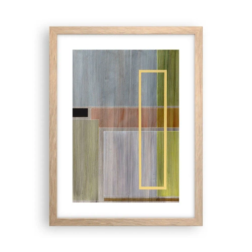 Poster în ramă de stejar deschis - Drept și liniștit - 30x40 cm