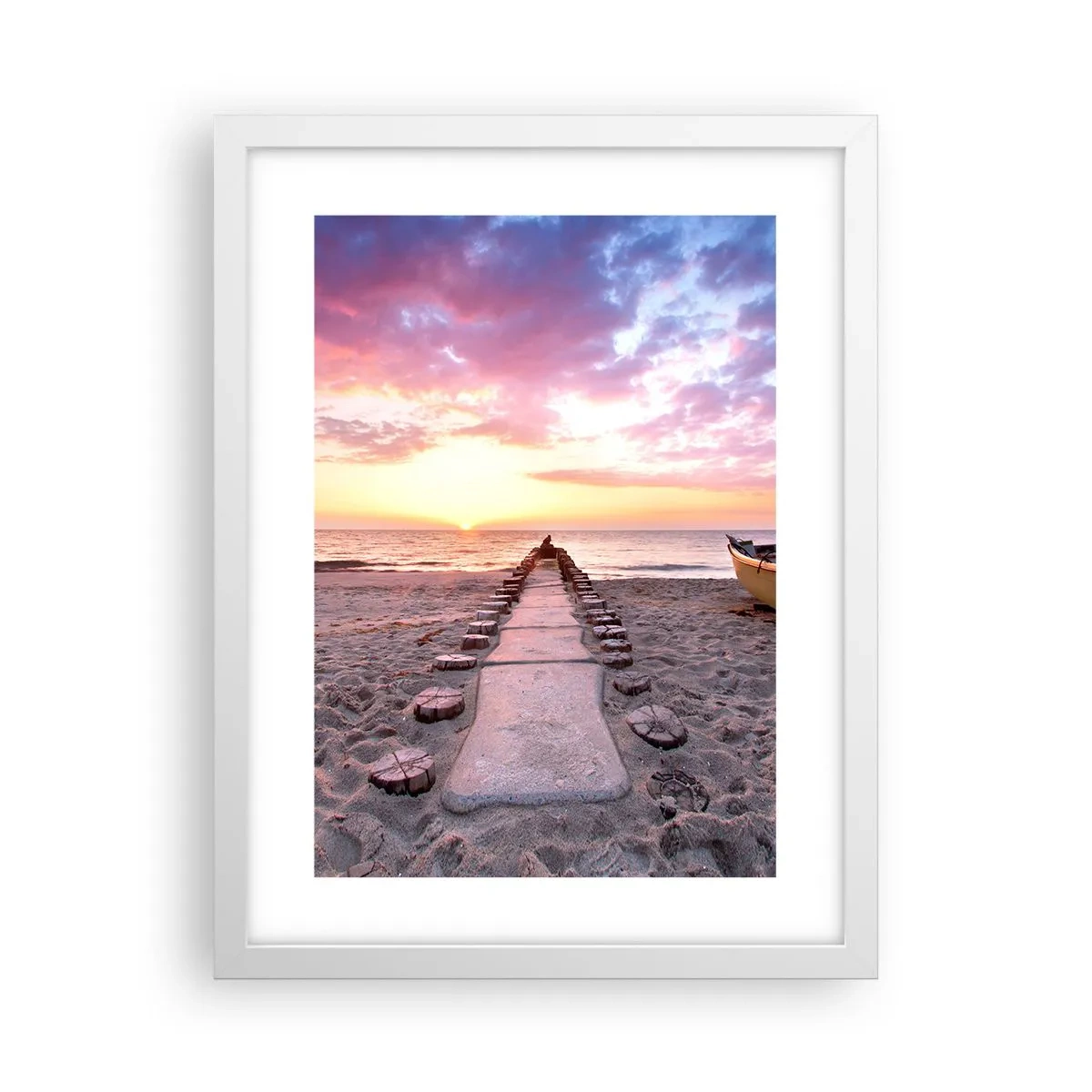 Poster în ramă albă - Un moment de experiență profundă - 30x40 cm