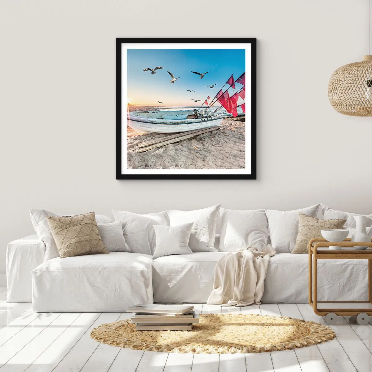 Poster în ramă neagră - O odihnă binemeritată - 50x50 cm