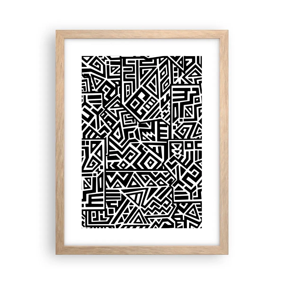 Poster în ramă de stejar deschis - Compoziție precolumbiană - 30x40 cm