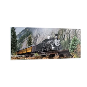 Tablou pe sticlă - Și încotro? Unde? - 100x40 cm