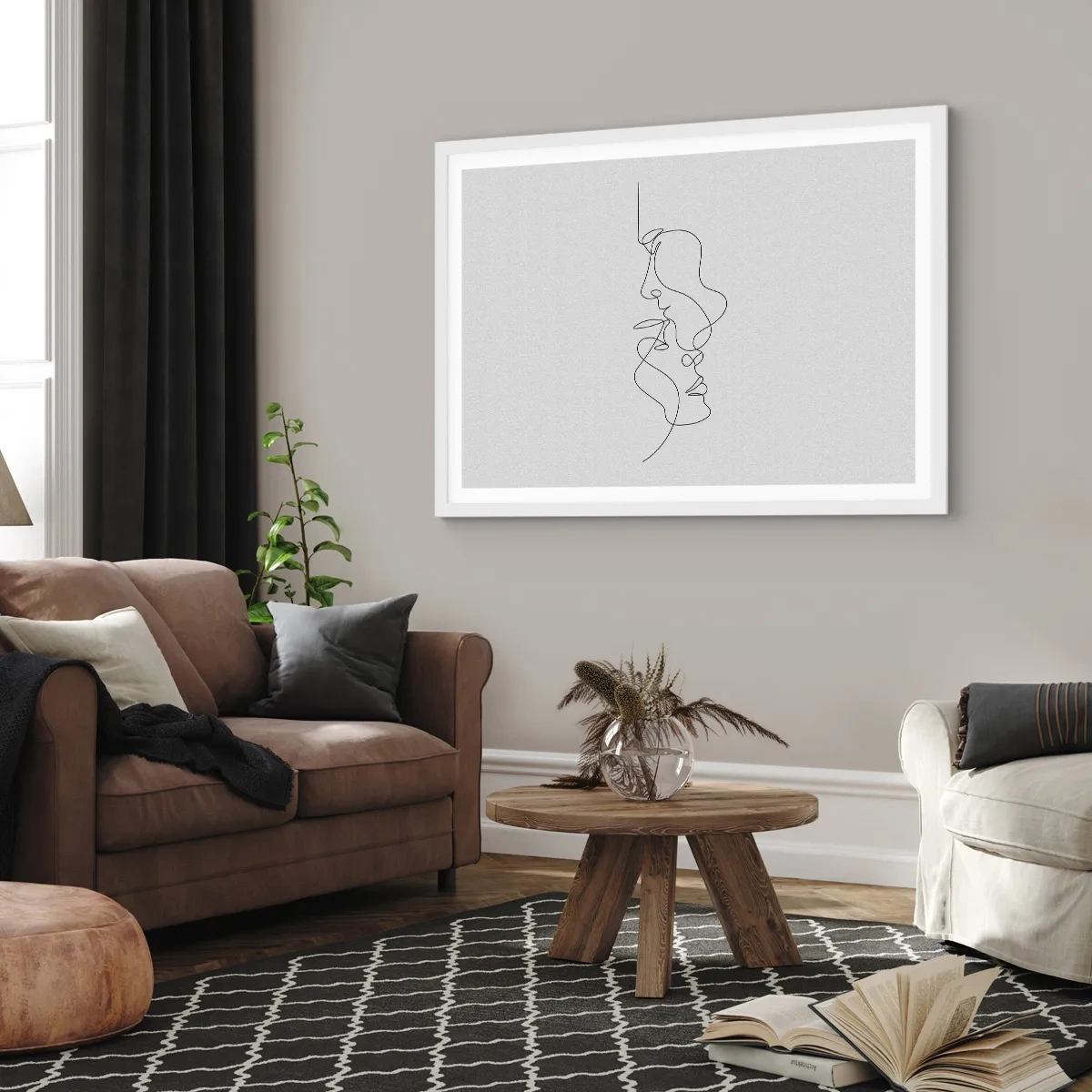 Poster în ramă albă - Dorință vorace - 40x30 cm