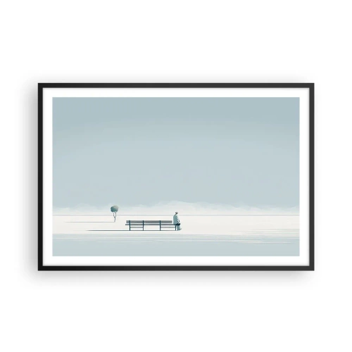 Poster în ramă neagră - Da, aștept. - 91x61 cm