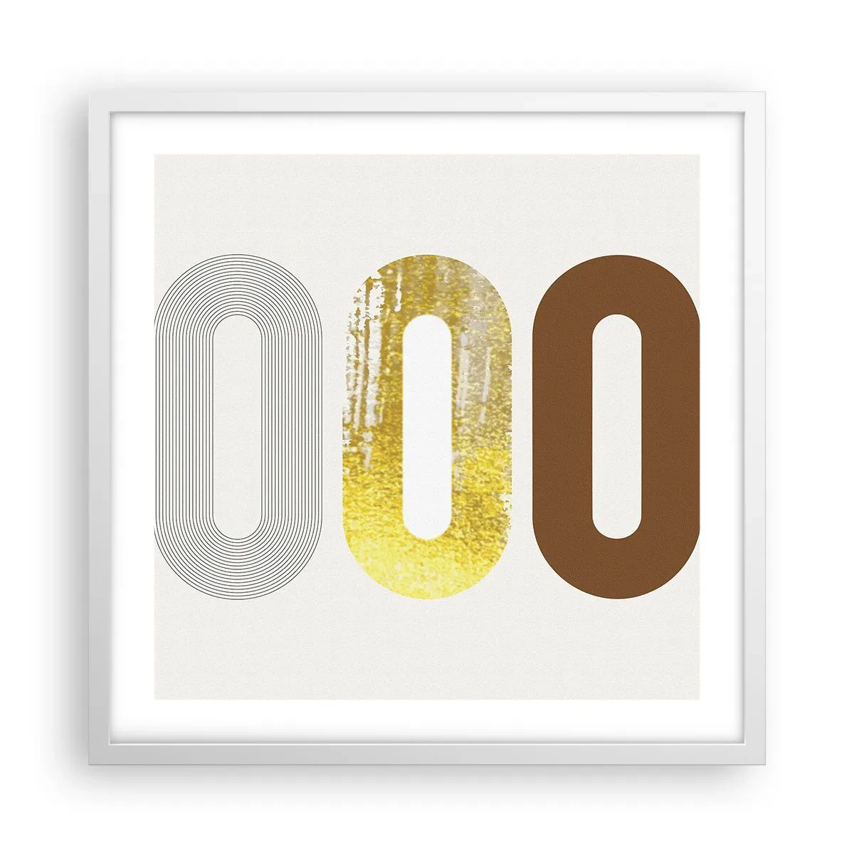Poster în ramă albă - Ooo! - 50x50 cm