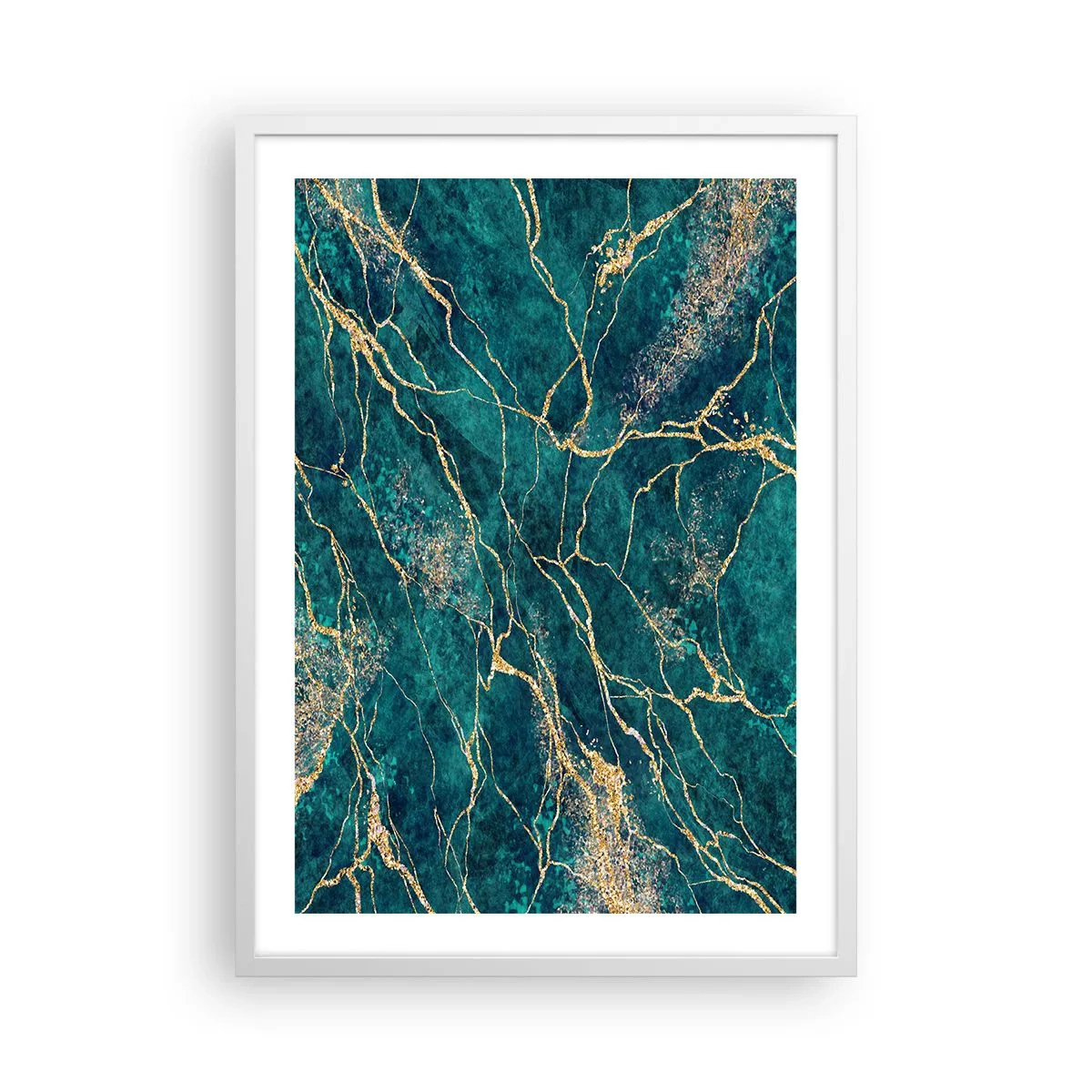 Poster în ramă albă - Filon de aur - 50x70 cm