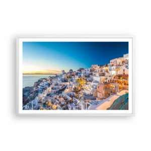 Poster în ramă albă - Esența grecității - 91x61 cm