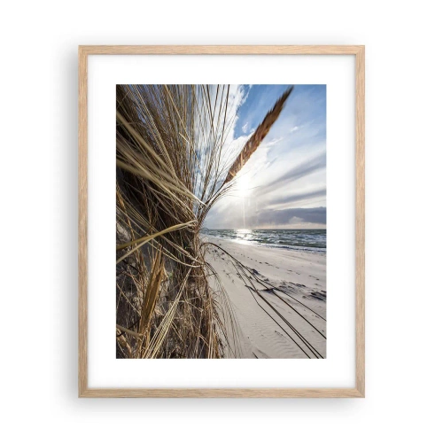 Poster în ramă de stejar deschis - O întâlnire a elementelor - 40x50 cm