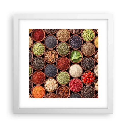 Poster în ramă albă - Toate gusturile lumii - 30x30 cm